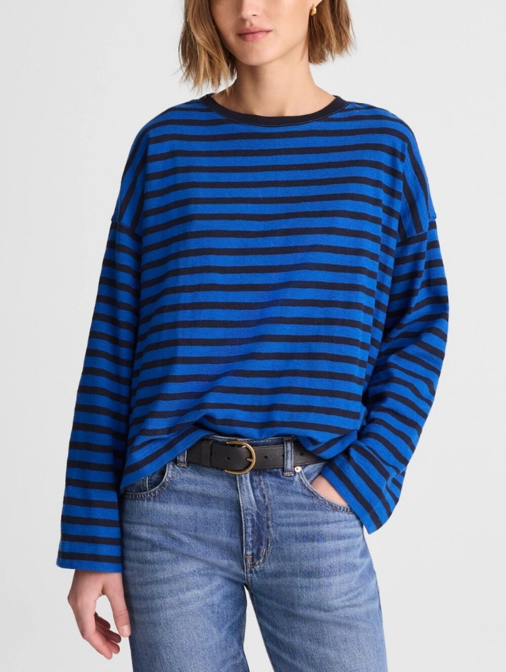 Madewell Easy Crewneck Long Sleeve Tee, Sz XS